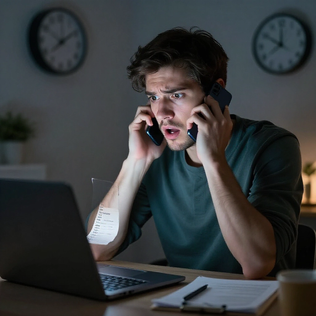 受害者在深夜家裡辦公室盯著轉帳紀錄,慌張撥打165專線求援