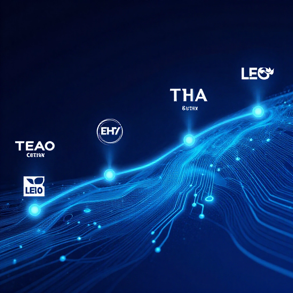 LEO娛樂城從九州到THA的品牌演進時間軸，充滿未來感電路與藍色霓虹