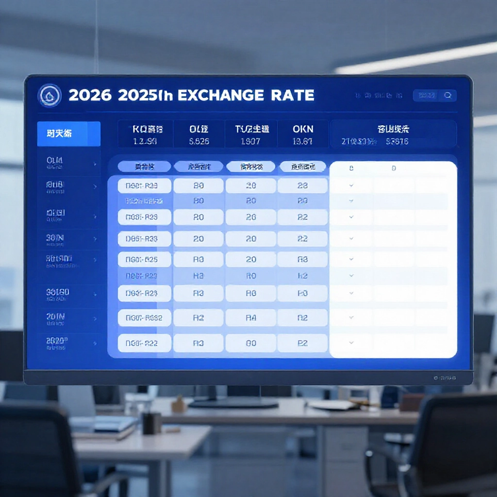 Digital dashboard displaying 2026 coin exchange rate comparison table for gold luck merchants with safety checklist matrix evaluating reputation liquidity and response speed in professional blue toned office environment