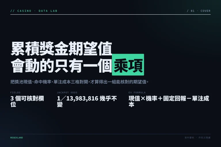 累積獎金期望值會變嗎？關鍵在獎池、貢獻比例與可核對欄位